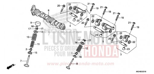 CAMSHAFT/VALVE (REAR) VFR1200XDE de 2014